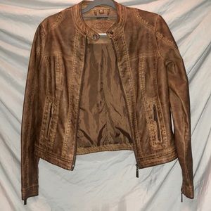 Jou Jou faux leather bomber jacket- juniors size M